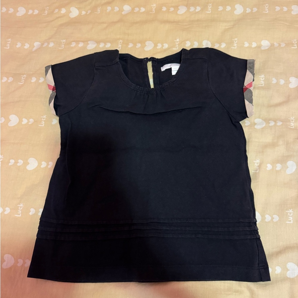 Burberry Black Kids Short Sleeve Tee